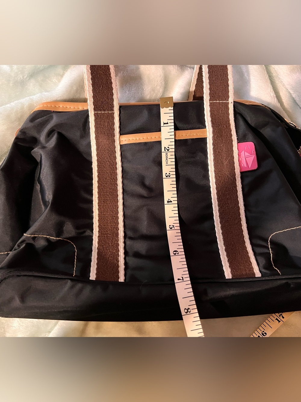 Black Mini Nylon Tote - Picture 3 of 8